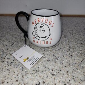Peanuts Nervous by Nature White Mug